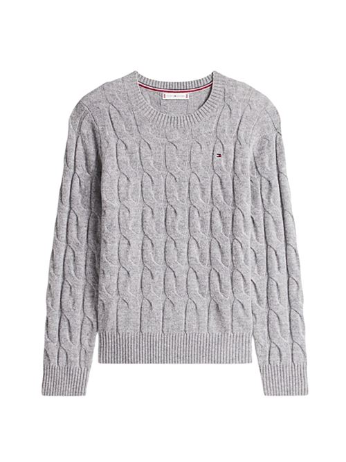 Maglioncino in lana a trecce Tommy Hilfiger | WW0WW43586P03